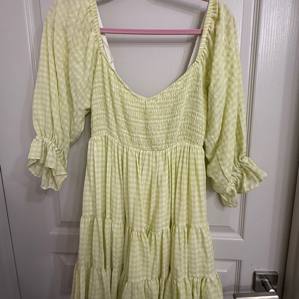 Light Green Gingham Dress